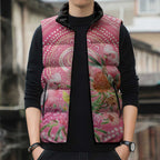 Personalized Pink Galah Aboriginal Dot Art Sleeveless Puffer Jacket Australia’s Breast Cancer Awareness - Aussie Hoodie