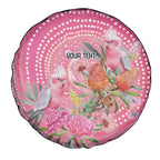 Personalized Pink Galah Aboriginal Dot Art Spare Tire Cover Australia’s Breast Cancer Awareness - Aussie Hoodie