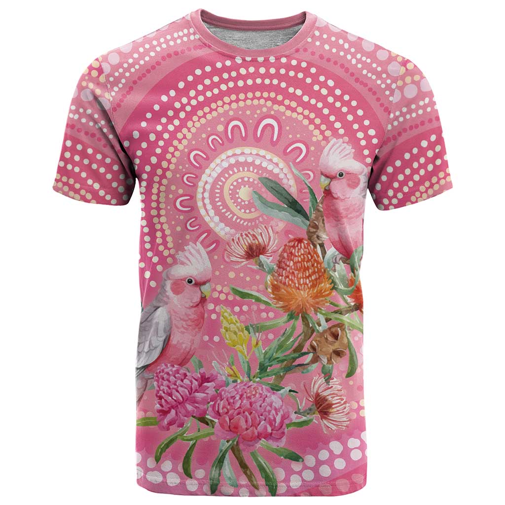 Personalized Pink Galah Aboriginal Dot Art T Shirt Australia’s Breast Cancer Awareness - Aussie Hoodie
