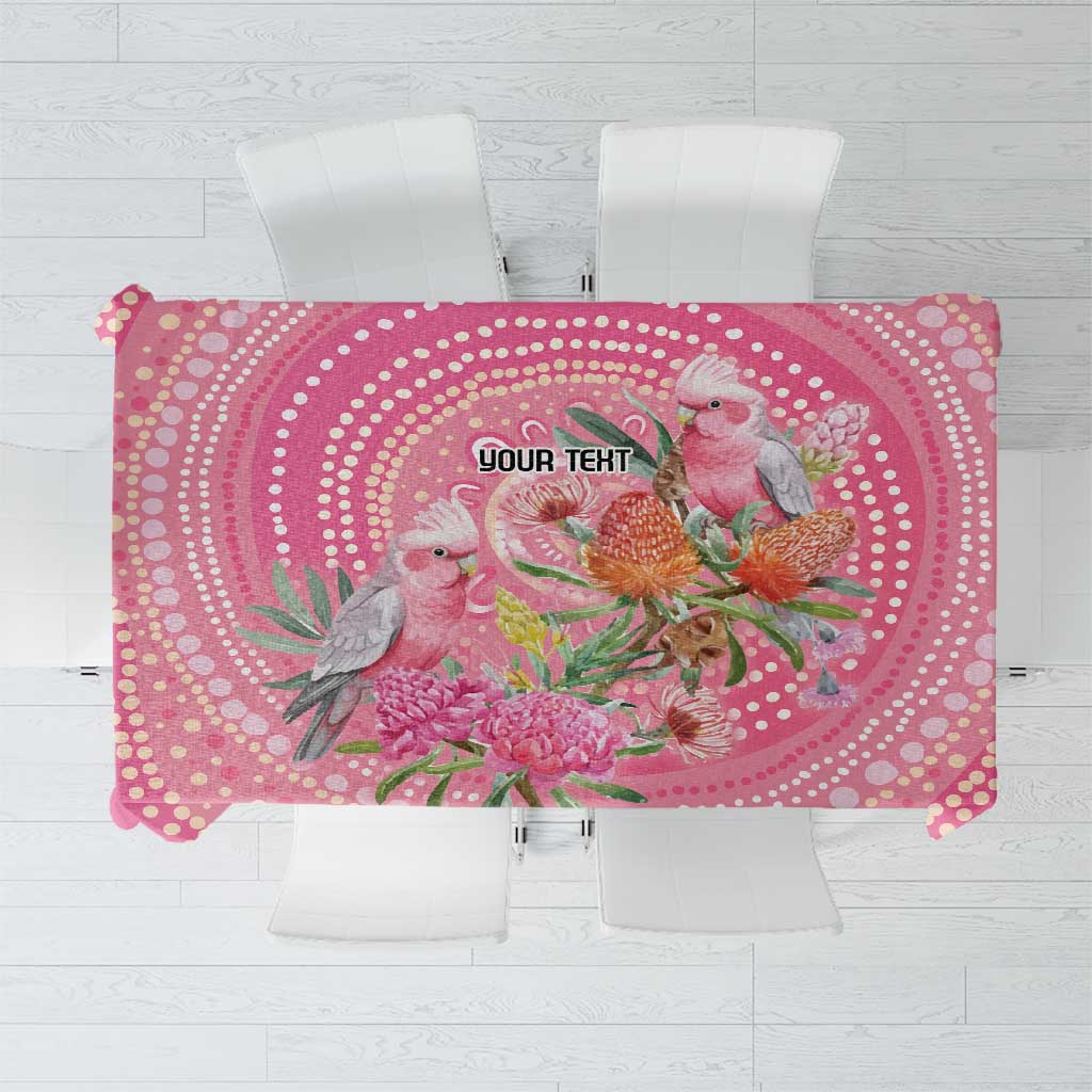 Personalized Pink Galah Aboriginal Dot Art Tablecloth Australia’s Breast Cancer Awareness - Aussie Hoodie