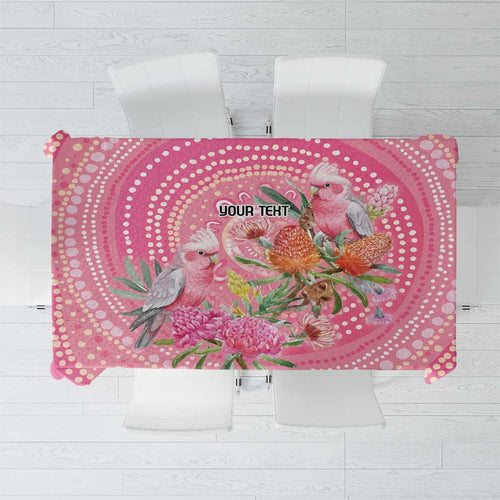 Personalized Pink Galah Aboriginal Dot Art Tablecloth Australia’s Breast Cancer Awareness - Aussie Hoodie