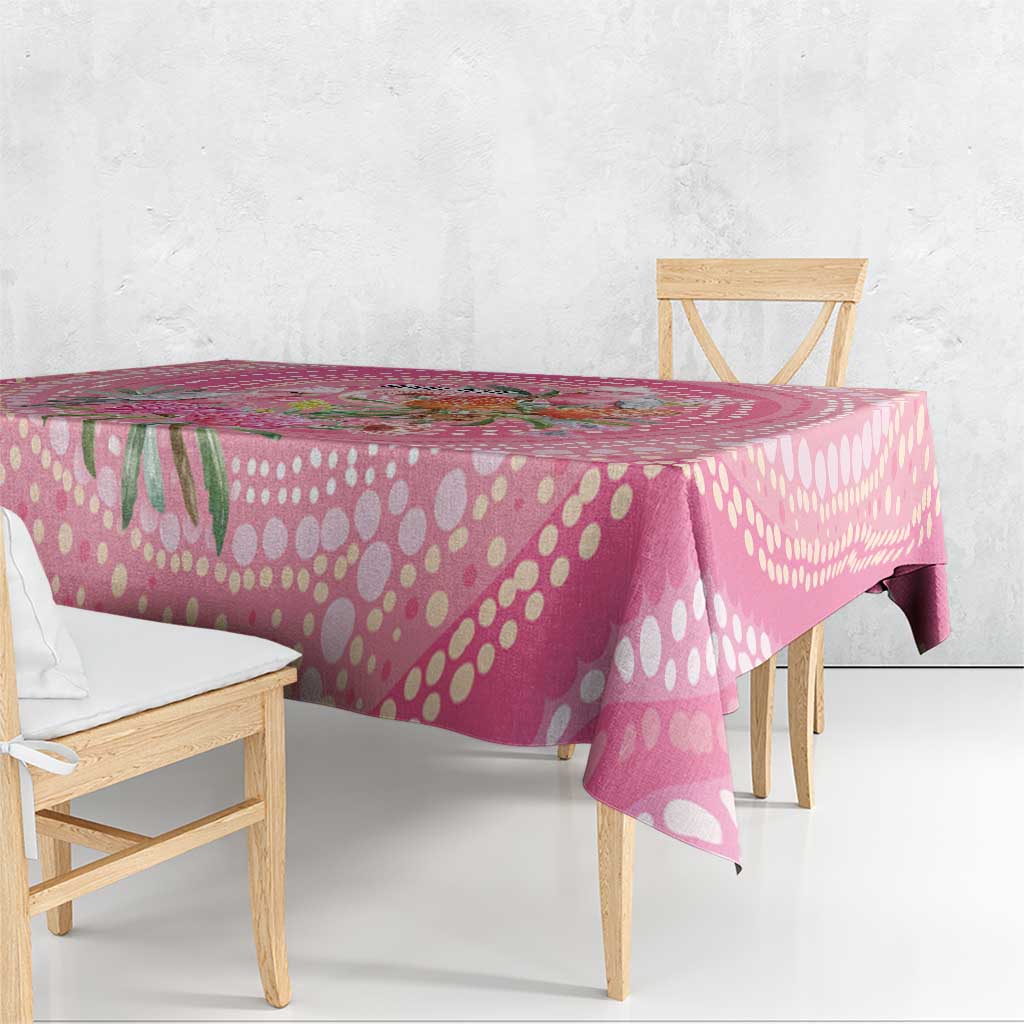 Personalized Pink Galah Aboriginal Dot Art Tablecloth Australia’s Breast Cancer Awareness - Aussie Hoodie