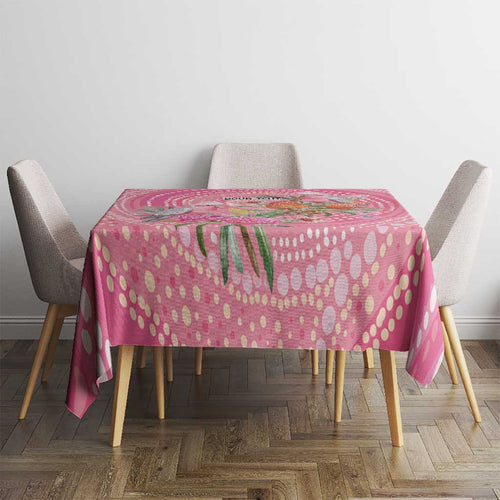 Personalized Pink Galah Aboriginal Dot Art Tablecloth Australia’s Breast Cancer Awareness - Aussie Hoodie