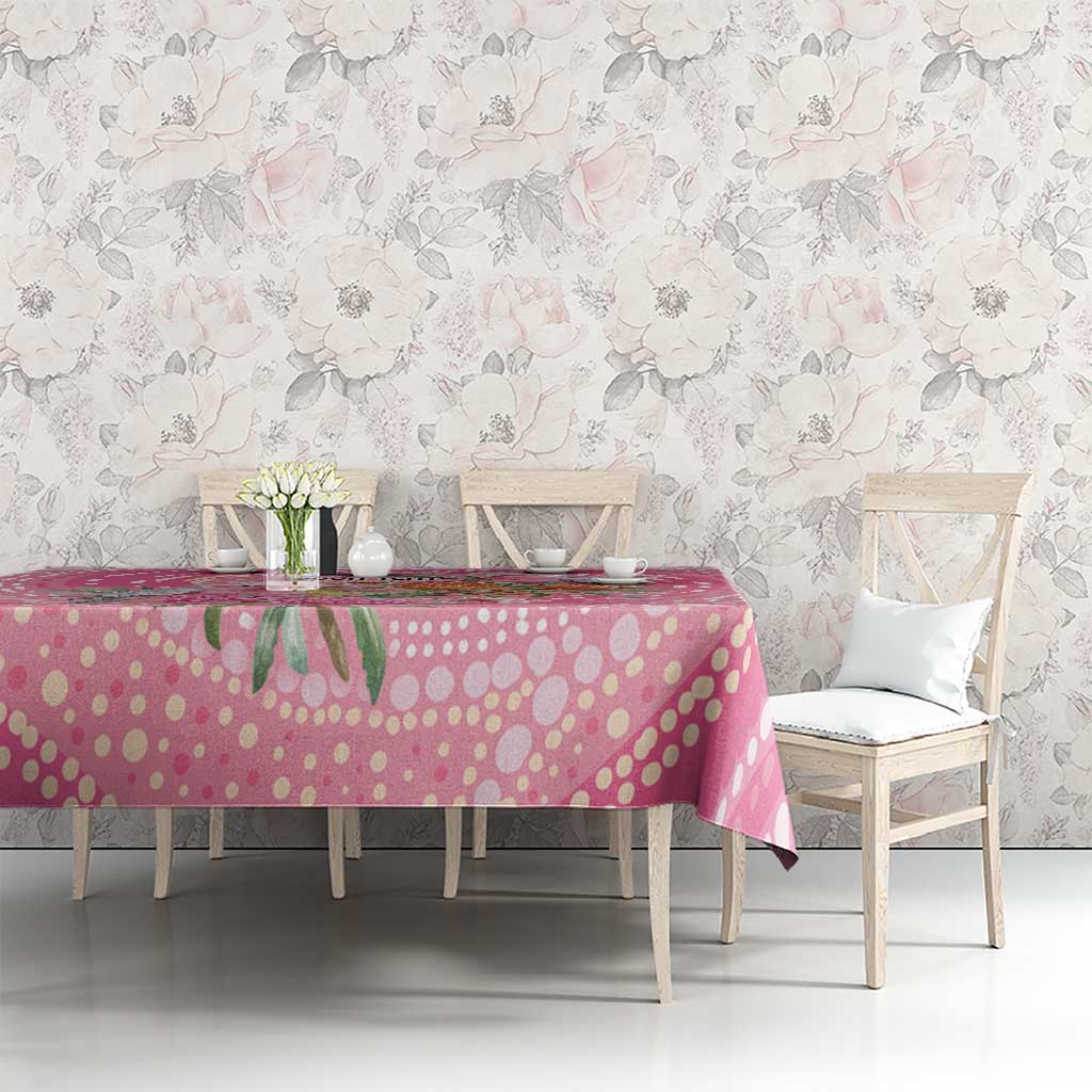 Personalized Pink Galah Aboriginal Dot Art Tablecloth Australia’s Breast Cancer Awareness - Aussie Hoodie