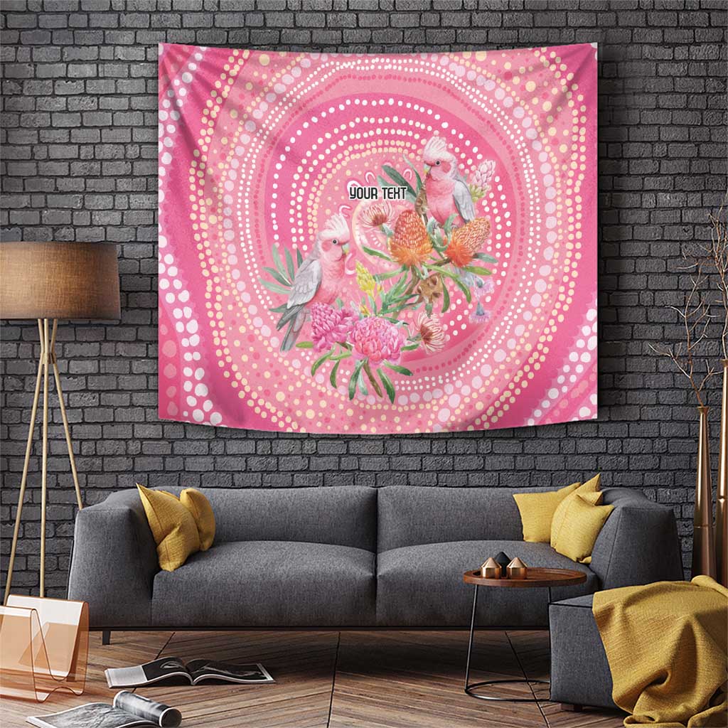 Personalized Pink Galah Aboriginal Dot Art Tapestry Australia’s Breast Cancer Awareness - Aussie Hoodie