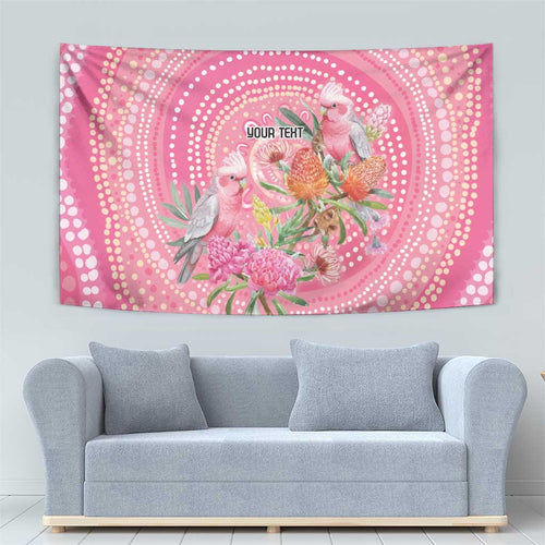 Personalized Pink Galah Aboriginal Dot Art Tapestry Australia’s Breast Cancer Awareness - Aussie Hoodie