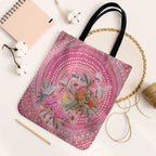 Personalized Pink Galah Aboriginal Dot Art Tote Bag Australia’s Breast Cancer Awareness - Aussie Hoodie