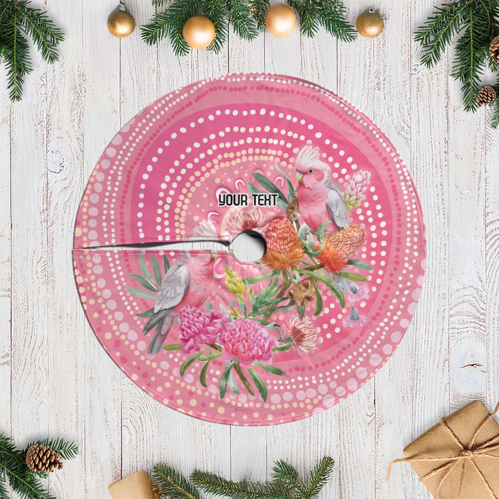 Personalized Pink Galah Aboriginal Dot Art Tree Skirt Australia’s Breast Cancer Awareness - Aussie Hoodie