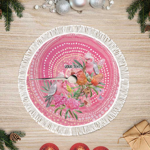 Personalized Pink Galah Aboriginal Dot Art Tree Skirt Australia’s Breast Cancer Awareness - Aussie Hoodie