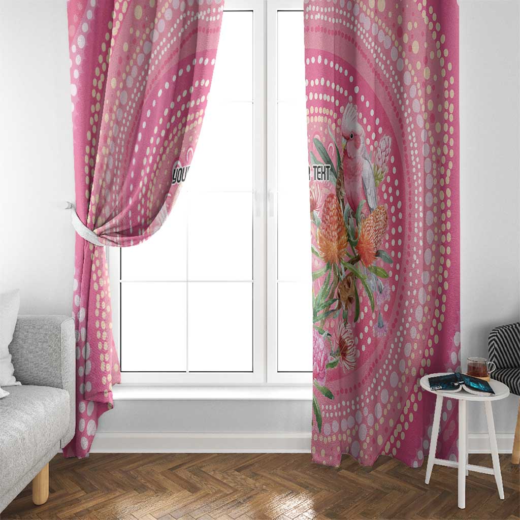 Personalized Pink Galah Aboriginal Dot Art Window Curtain Australia’s Breast Cancer Awareness - Aussie Hoodie