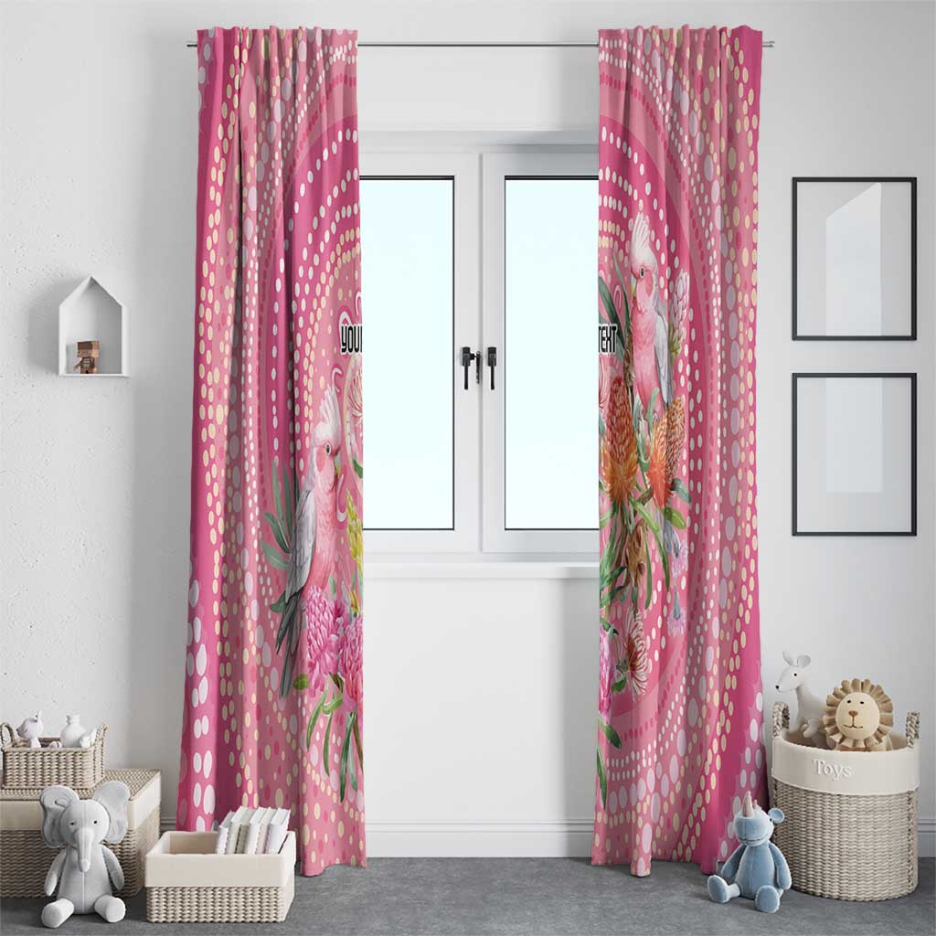 Personalized Pink Galah Aboriginal Dot Art Window Curtain Australia’s Breast Cancer Awareness - Aussie Hoodie