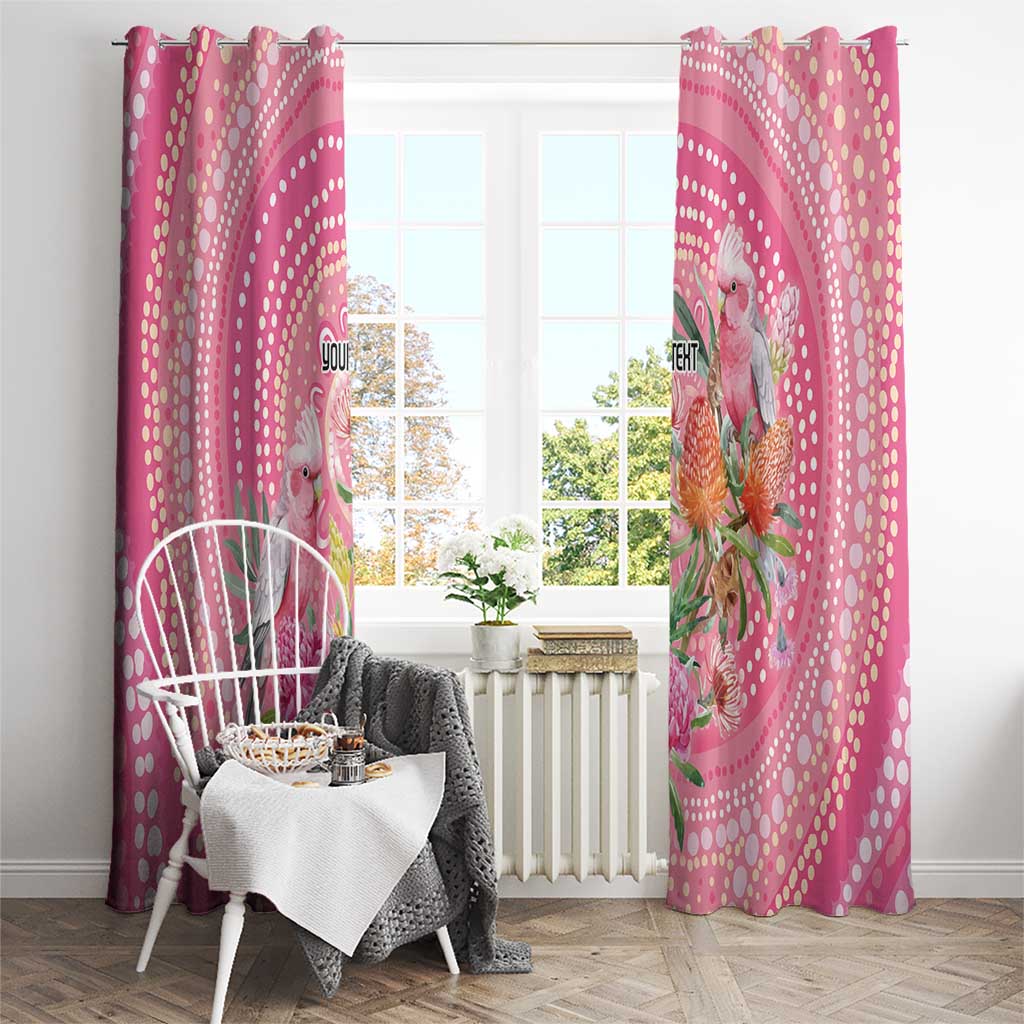 Personalized Pink Galah Aboriginal Dot Art Window Curtain Australia’s Breast Cancer Awareness - Aussie Hoodie