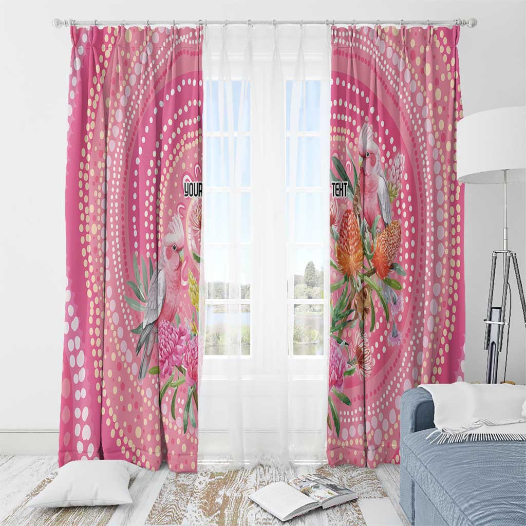 Personalized Pink Galah Aboriginal Dot Art Window Curtain Australia’s Breast Cancer Awareness - Aussie Hoodie
