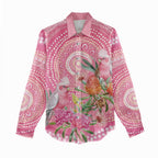 Personalized Pink Galah Aboriginal Dot Art Women Casual Shirt Australia’s Breast Cancer Awareness - Aussie Hoodie
