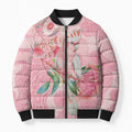 Personalized Pink Galah Fight for Hope and Healing Bomber Puffer Jacket Australia’s Breast Cancer Awareness - Aussie Hoodie