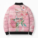 Personalized Pink Galah Fight for Hope and Healing Bomber Puffer Jacket Australia’s Breast Cancer Awareness - Aussie Hoodie