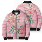 Personalized Pink Galah Fight for Hope and Healing Bomber Puffer Jacket Australia’s Breast Cancer Awareness - Aussie Hoodie