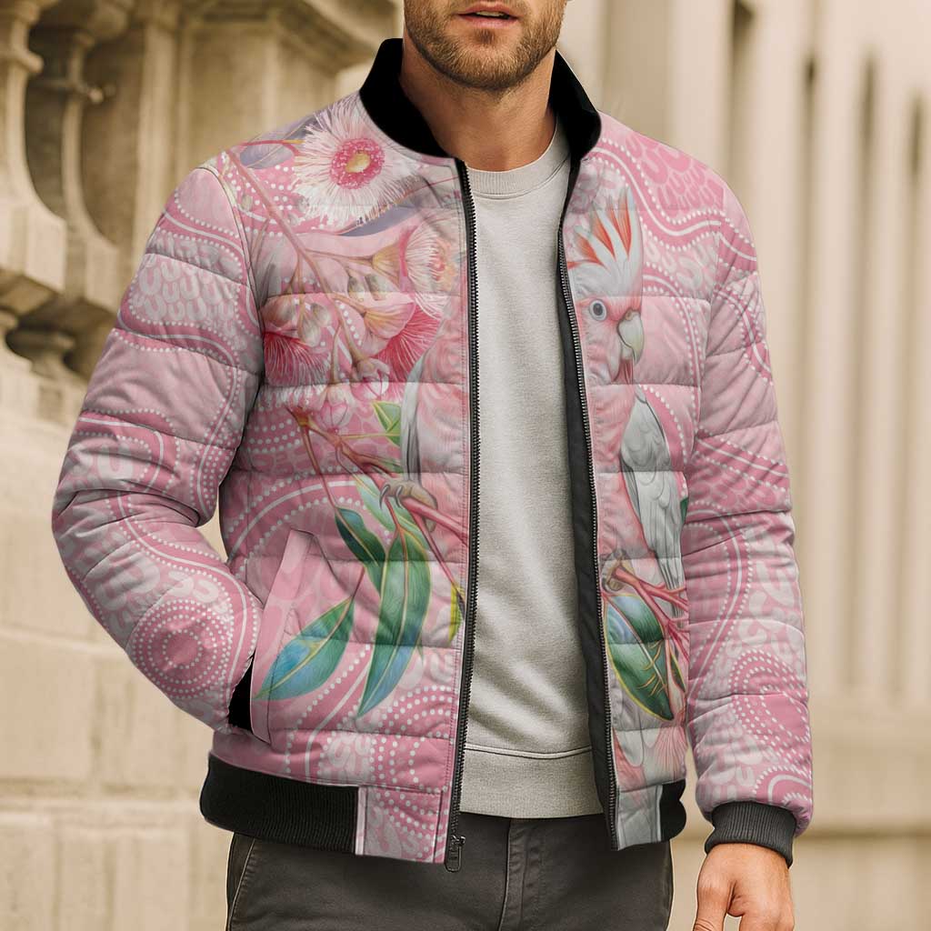 Personalized Pink Galah Fight for Hope and Healing Bomber Puffer Jacket Australia’s Breast Cancer Awareness - Aussie Hoodie