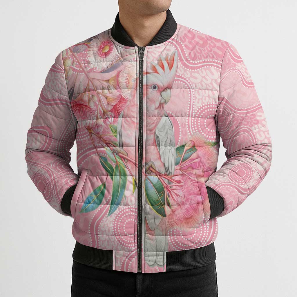 Personalized Pink Galah Fight for Hope and Healing Bomber Puffer Jacket Australia’s Breast Cancer Awareness - Aussie Hoodie