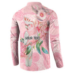 Personalized Pink Galah Fight for Hope and Healing Button Sweatshirt Australia’s Breast Cancer Awareness - Aussie Hoodie