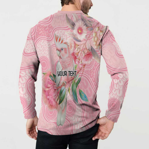 Personalized Pink Galah Fight for Hope and Healing Button Sweatshirt Australia’s Breast Cancer Awareness - Aussie Hoodie