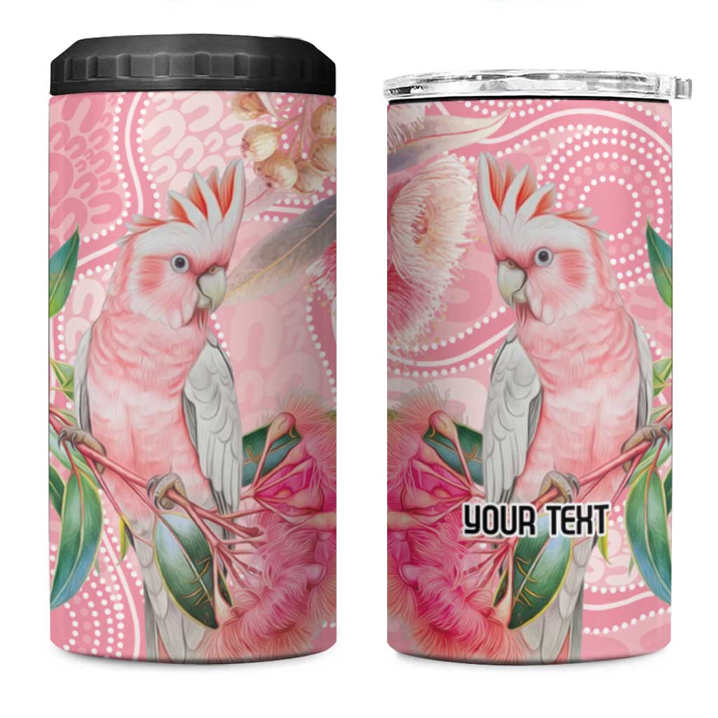 Personalized Pink Galah Fight for Hope and Healing 4 in 1 Can Cooler Tumbler Australia’s Breast Cancer Awareness - Aussie Hoodie