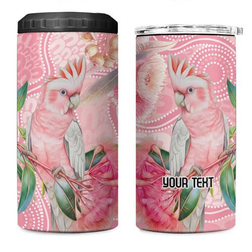 Personalized Pink Galah Fight for Hope and Healing 4 in 1 Can Cooler Tumbler Australia’s Breast Cancer Awareness - Aussie Hoodie
