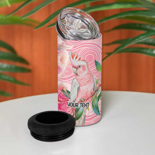 Personalized Pink Galah Fight for Hope and Healing 4 in 1 Can Cooler Tumbler Australia’s Breast Cancer Awareness - Aussie Hoodie