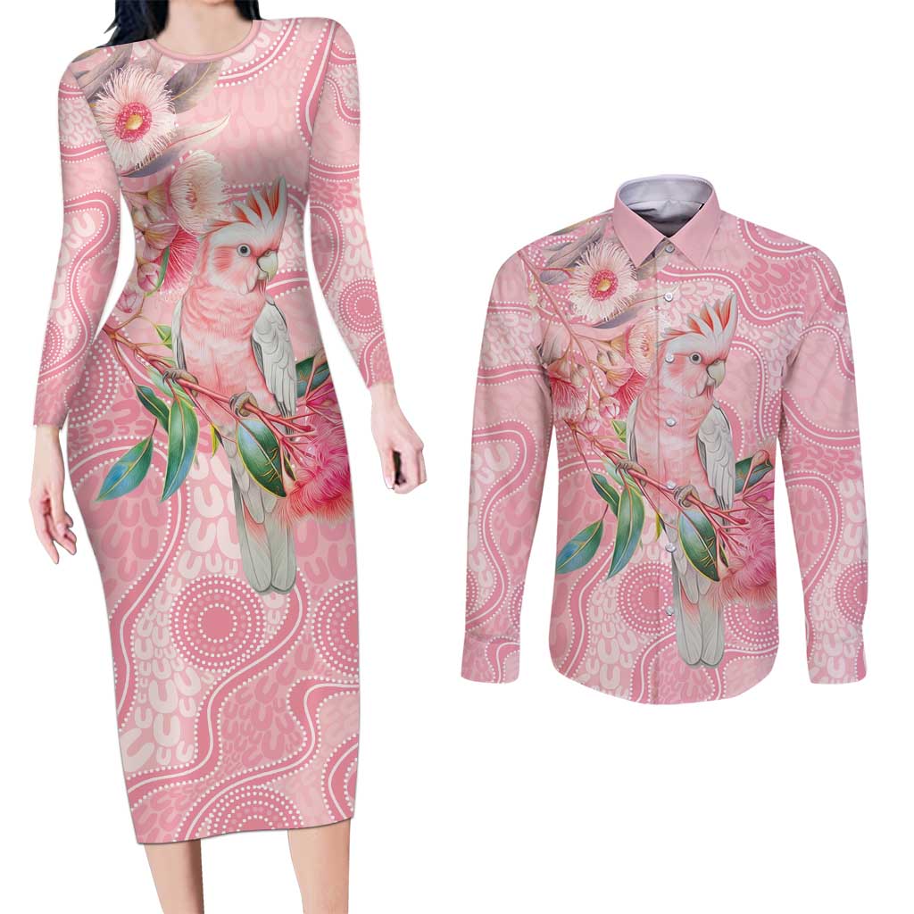 Personalized Pink Galah Fight for Hope and Healing Couples Matching Long Sleeve Bodycon Dress and Long Sleeve Button Shirt Australia’s Breast Cancer Awareness - Aussie Hoodie