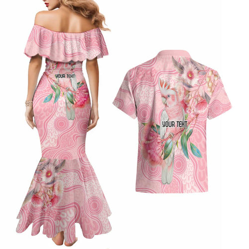 Personalized Pink Galah Fight for Hope and Healing Couples Matching Mermaid Dress and Hawaiian Shirt Australia’s Breast Cancer Awareness - Aussie Hoodie