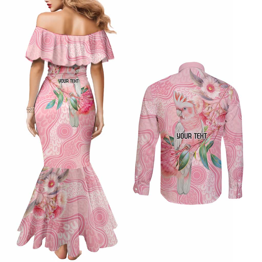 Personalized Pink Galah Fight for Hope and Healing Couples Matching Mermaid Dress and Long Sleeve Button Shirt Australia’s Breast Cancer Awareness - Aussie Hoodie
