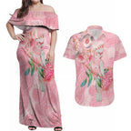 Personalized Pink Galah Fight for Hope and Healing Couples Matching Off Shoulder Maxi Dress and Hawaiian Shirt Australia’s Breast Cancer Awareness - Aussie Hoodie