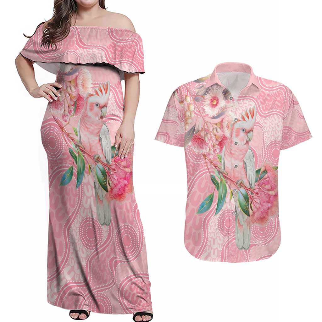 Personalized Pink Galah Fight for Hope and Healing Couples Matching Off Shoulder Maxi Dress and Hawaiian Shirt Australia’s Breast Cancer Awareness - Aussie Hoodie