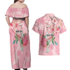 Personalized Pink Galah Fight for Hope and Healing Couples Matching Off Shoulder Maxi Dress and Hawaiian Shirt Australia’s Breast Cancer Awareness - Aussie Hoodie
