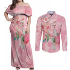 Personalized Pink Galah Fight for Hope and Healing Couples Matching Off Shoulder Maxi Dress and Long Sleeve Button Shirt Australia’s Breast Cancer Awareness - Aussie Hoodie