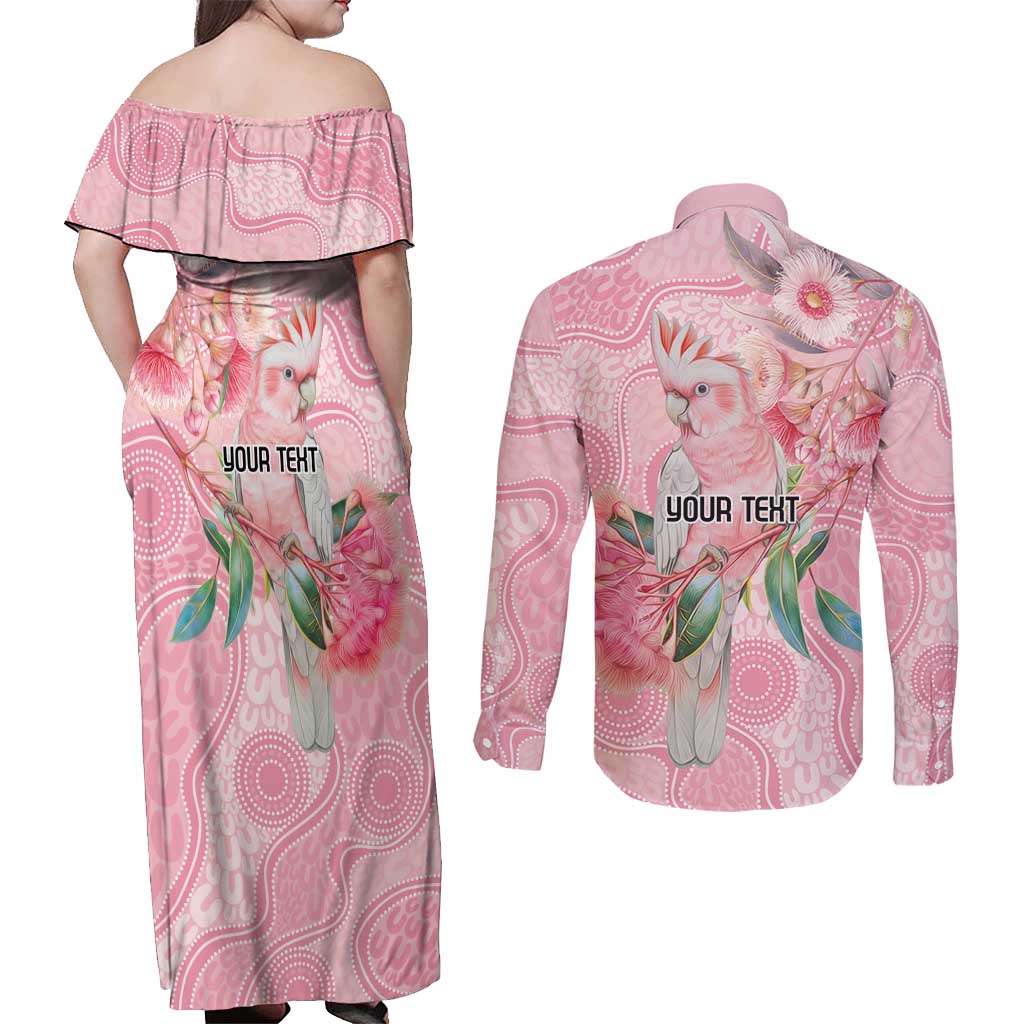 Personalized Pink Galah Fight for Hope and Healing Couples Matching Off Shoulder Maxi Dress and Long Sleeve Button Shirt Australia’s Breast Cancer Awareness - Aussie Hoodie
