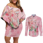 Personalized Pink Galah Fight for Hope and Healing Couples Matching Off Shoulder Short Dress and Long Sleeve Button Shirt Australia’s Breast Cancer Awareness - Aussie Hoodie