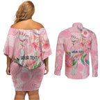 Personalized Pink Galah Fight for Hope and Healing Couples Matching Off Shoulder Short Dress and Long Sleeve Button Shirt Australia’s Breast Cancer Awareness - Aussie Hoodie