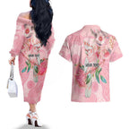 Personalized Pink Galah Fight for Hope and Healing Couples Matching Off The Shoulder Long Sleeve Dress and Hawaiian Shirt Australia’s Breast Cancer Awareness - Aussie Hoodie