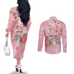 Personalized Pink Galah Fight for Hope and Healing Couples Matching Off The Shoulder Long Sleeve Dress and Long Sleeve Button Shirt Australia’s Breast Cancer Awareness - Aussie Hoodie