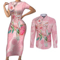 Personalized Pink Galah Fight for Hope and Healing Couples Matching Short Sleeve Bodycon Dress and Long Sleeve Button Shirt Australia’s Breast Cancer Awareness - Aussie Hoodie