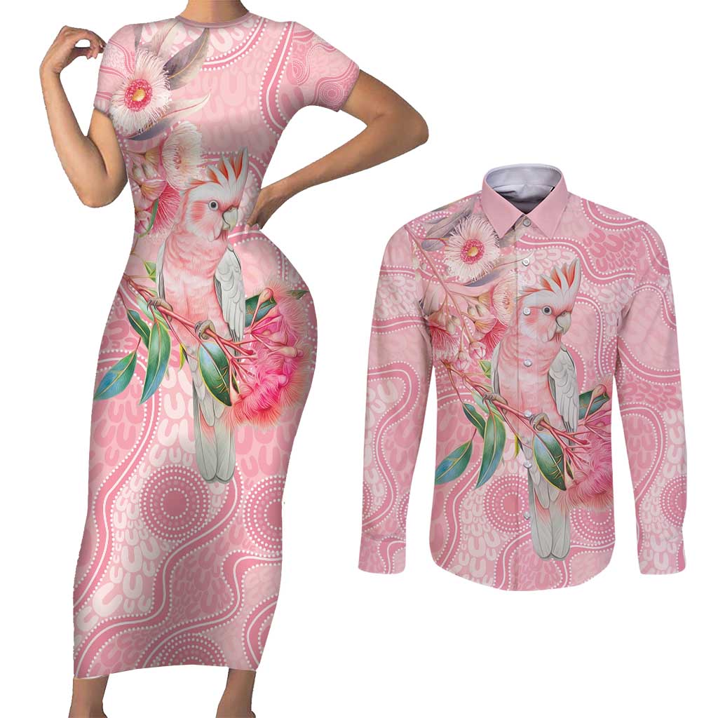 Personalized Pink Galah Fight for Hope and Healing Couples Matching Short Sleeve Bodycon Dress and Long Sleeve Button Shirt Australia’s Breast Cancer Awareness - Aussie Hoodie