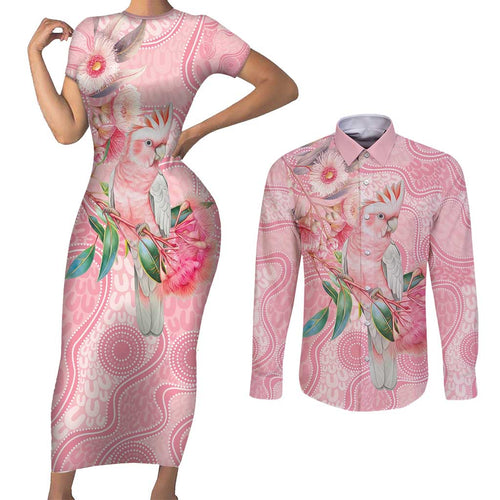 Personalized Pink Galah Fight for Hope and Healing Couples Matching Short Sleeve Bodycon Dress and Long Sleeve Button Shirt Australia’s Breast Cancer Awareness - Aussie Hoodie