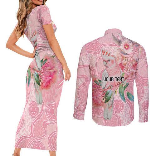 Personalized Pink Galah Fight for Hope and Healing Couples Matching Short Sleeve Bodycon Dress and Long Sleeve Button Shirt Australia’s Breast Cancer Awareness - Aussie Hoodie