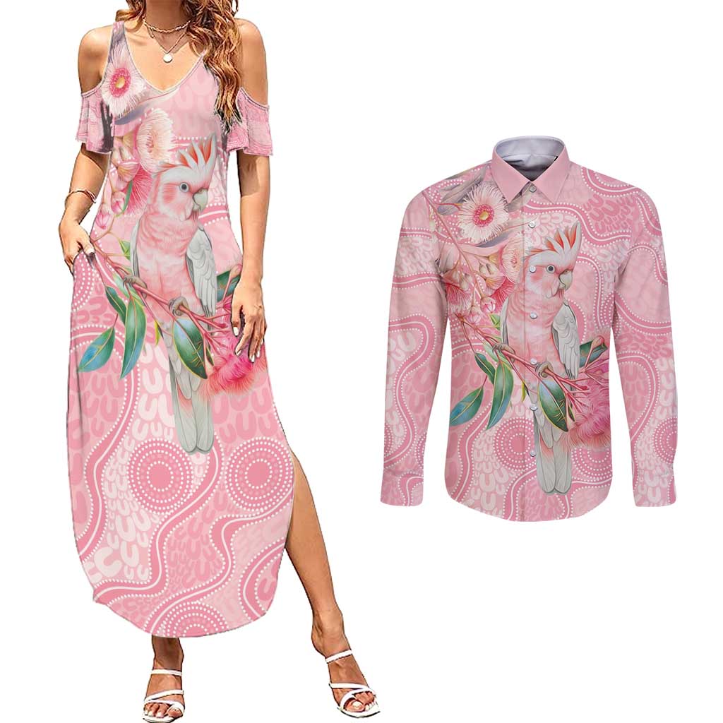Personalized Pink Galah Fight for Hope and Healing Couples Matching Summer Maxi Dress and Long Sleeve Button Shirt Australia’s Breast Cancer Awareness - Aussie Hoodie