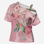Personalized Pink Galah Fight for Hope and Healing Cross Shoulder Shirt Australia’s Breast Cancer Awareness - Aussie Hoodie