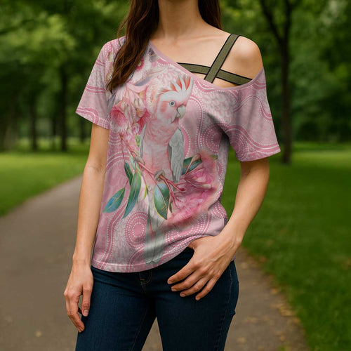 Personalized Pink Galah Fight for Hope and Healing Cross Shoulder Shirt Australia’s Breast Cancer Awareness - Aussie Hoodie