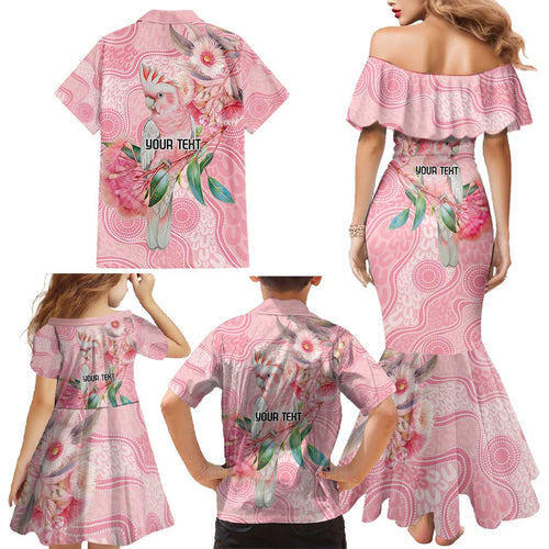 Personalized Pink Galah Fight for Hope and Healing Family Matching Mermaid Dress and Hawaiian Shirt Australia’s Breast Cancer Awareness - Aussie Hoodie
