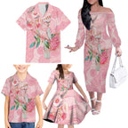 Personalized Pink Galah Fight for Hope and Healing Family Matching Off The Shoulder Long Sleeve Dress and Hawaiian Shirt Australia’s Breast Cancer Awareness - Aussie Hoodie
