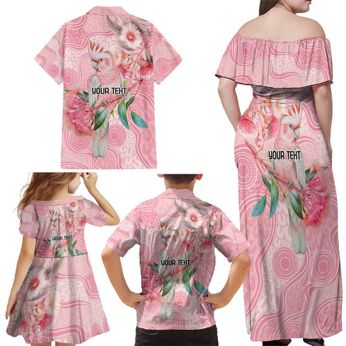 Personalized Pink Galah Fight for Hope and Healing Family Matching Off Shoulder Maxi Dress and Hawaiian Shirt Australia’s Breast Cancer Awareness - Aussie Hoodie